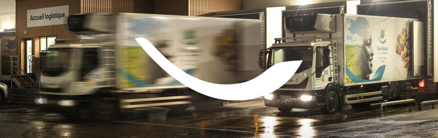 Camion TerreAzur dans la nuit